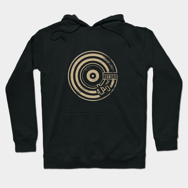 45 Record Adapter (Distressed) Hoodie by Aldrvnd